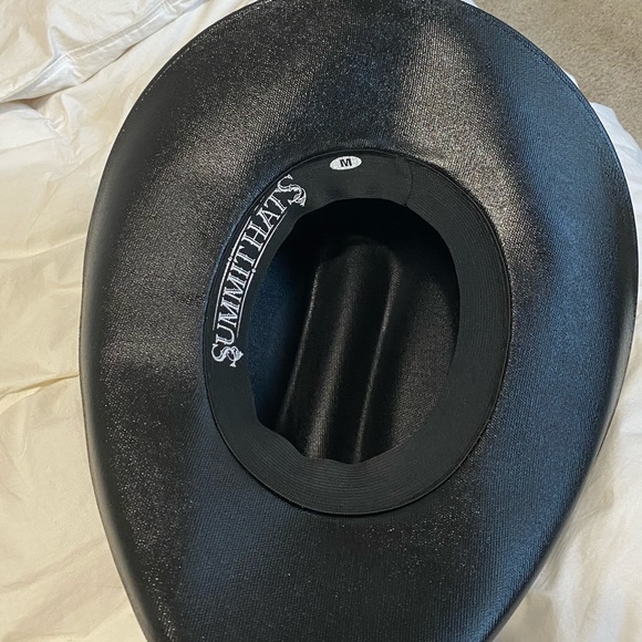 NEW - BLACK COWBOY HAT - Picture 3 of 4